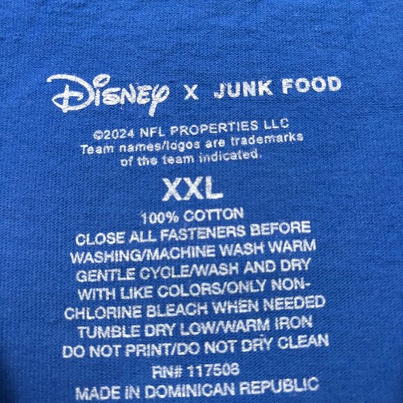 Disney x NFL Buffalo Bills NFL Football Blue Oversized T-Shirt Size XXL - Picture 4 of 4